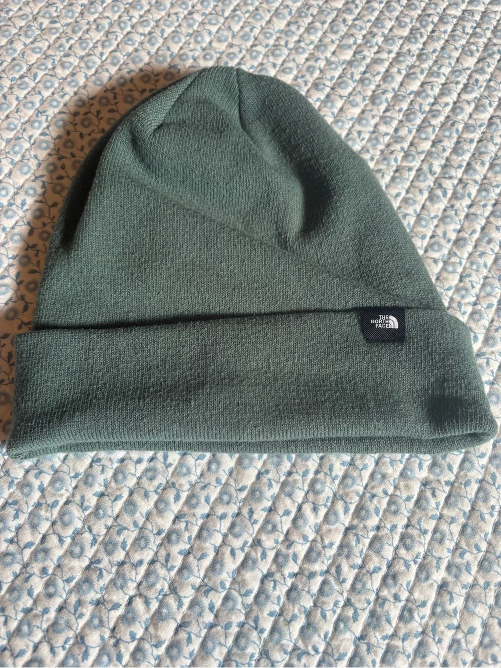 The North Face Knit Beanie in Muted Green
